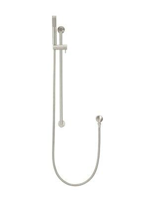Meir Round Hand Shower On Rail Column Brushed Nickel Mz0402-R-Pvdbn - Burdens Plumbing
