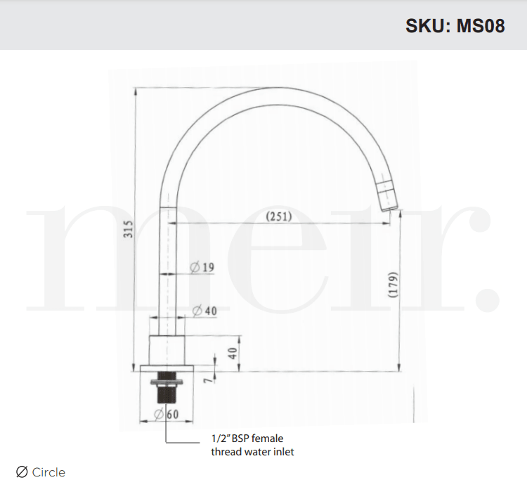 Meir Round High Rise Swivel Hob Spout - Matte Black - Burdens Plumbing