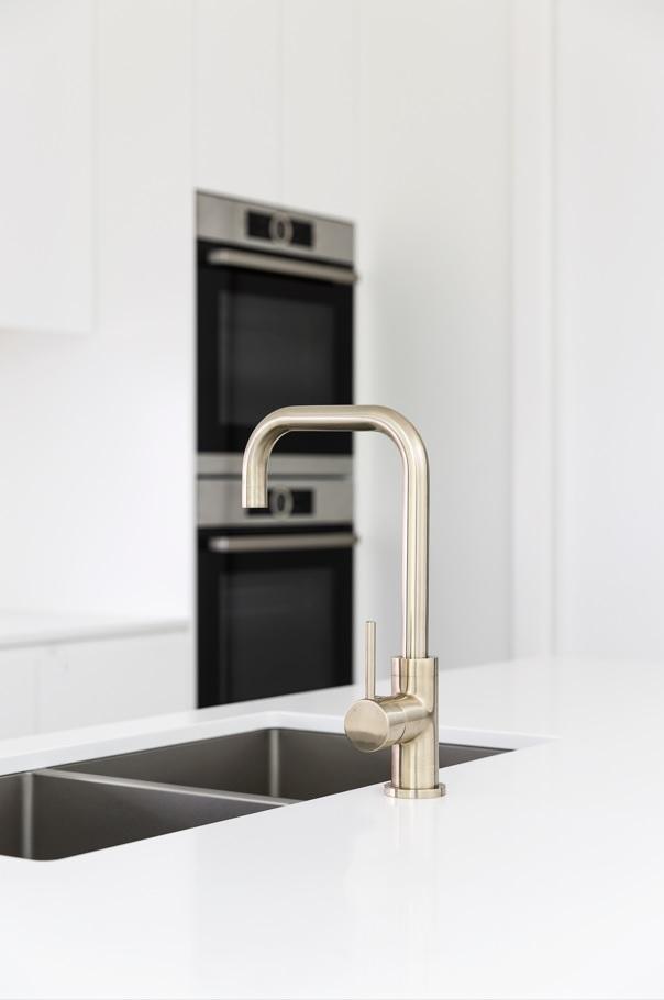 Meir Round Kitchen Mixer Brushed Nickel - Burdens Plumbing