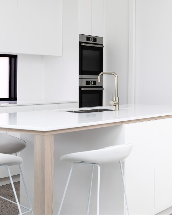 Meir Round Kitchen Mixer Brushed Nickel - Burdens Plumbing