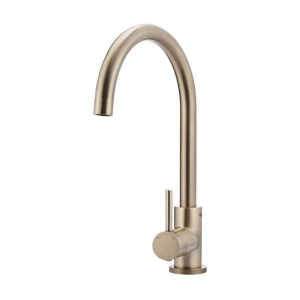 Meir Round Kitchen Mixer - Champagne - Burdens Plumbing