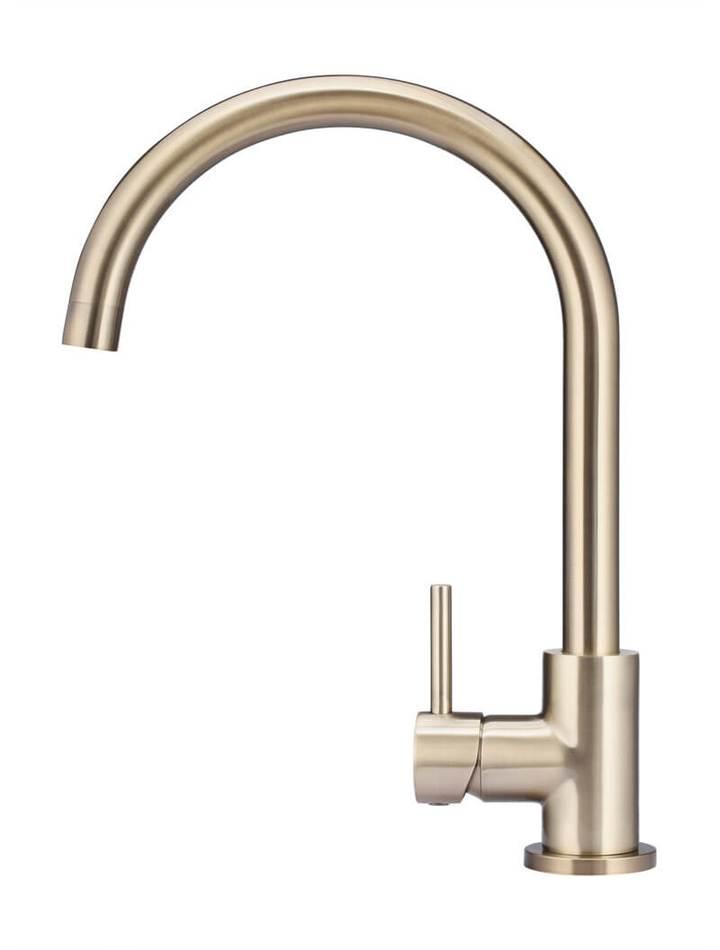 Meir Round Kitchen Mixer - Champagne - Burdens Plumbing