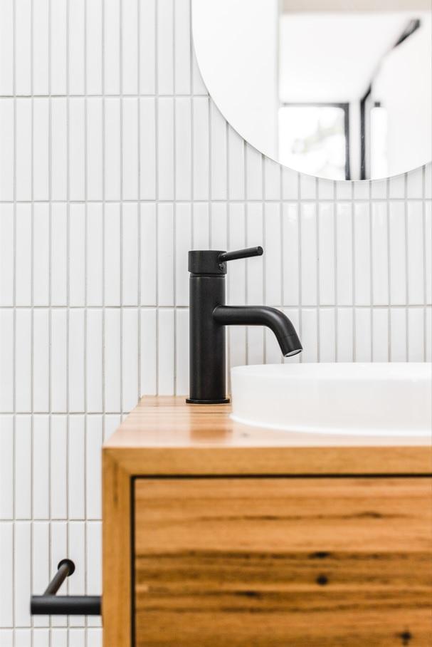 Meir Round Matte Black Basin Mixer With Curved Spout - Burdens Plumbing