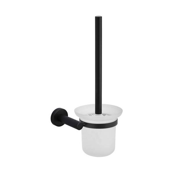 Meir Round Matte Black Toilet Brush And Holder - Burdens Plumbing
