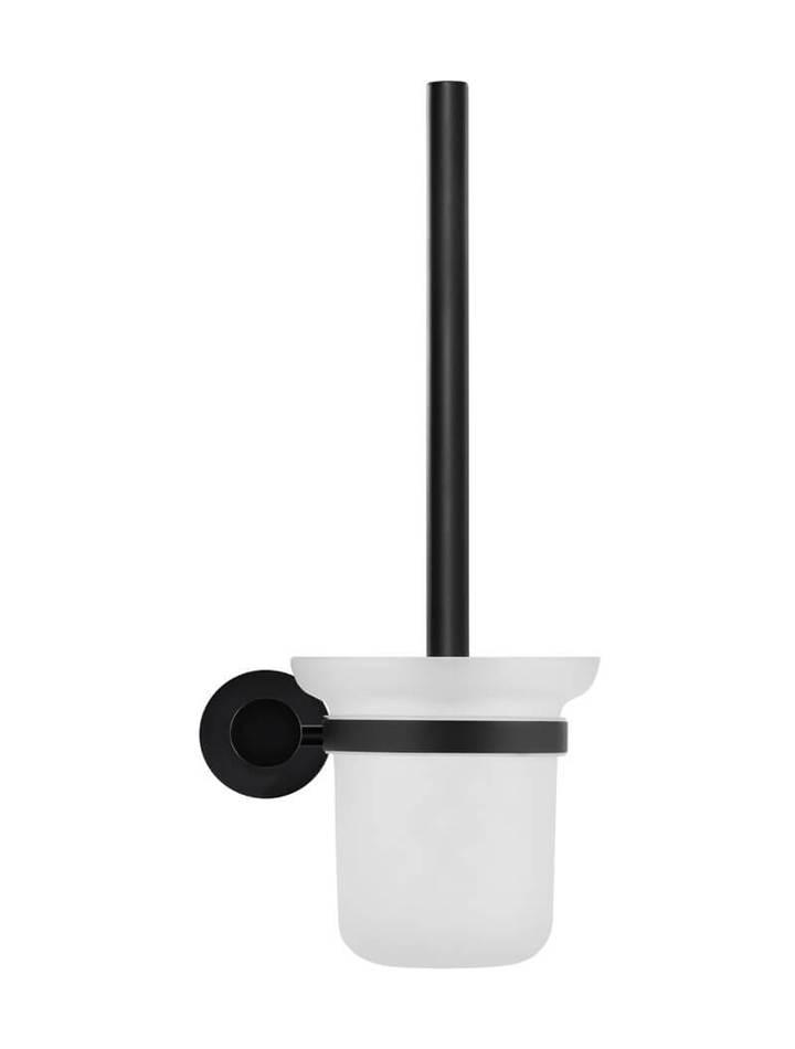Meir Round Matte Black Toilet Brush And Holder - Burdens Plumbing