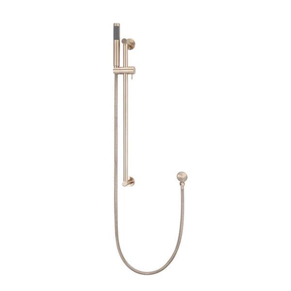 Meir Round Shower On Rail - Champagne - Burdens Plumbing