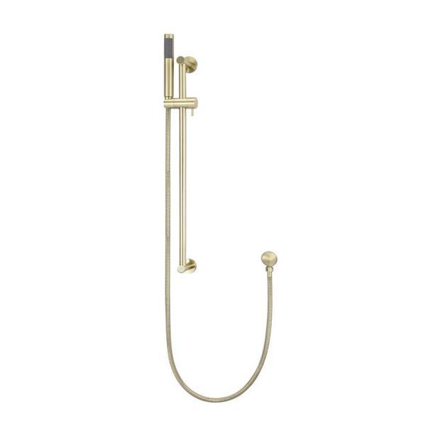Meir Round Shower On Rail - Tiger Bronze Gold - Burdens Plumbing