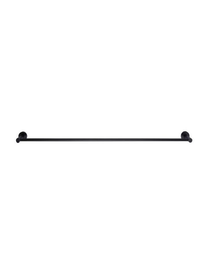 Meir Round Single Matte Black Towel Rail 900mm - Burdens Plumbing
