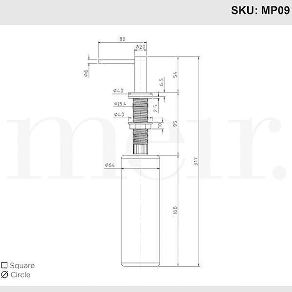 Meir Round Soap Dispenser - Tiger Bronze - Burdens Plumbing