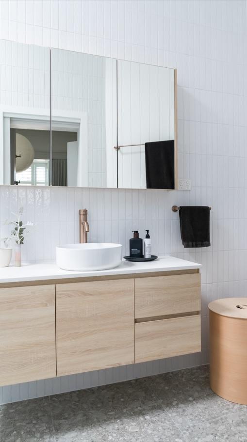 Meir Round Tall Champagne Basin Mixer With Curved Spout - Burdens Plumbing