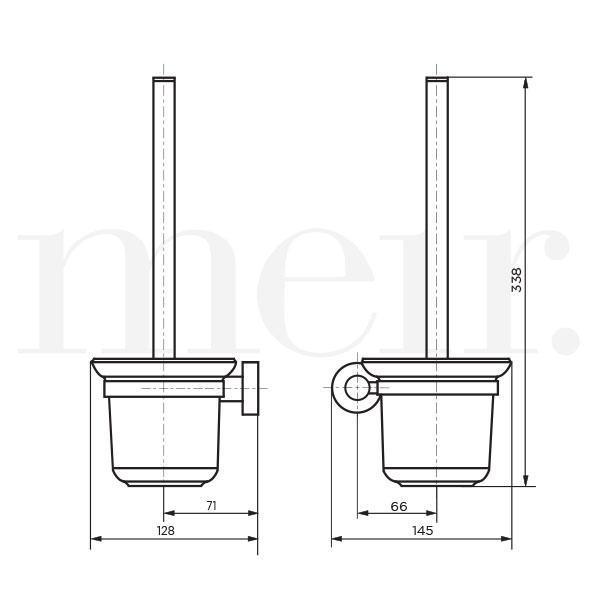 Meir Round Toilet Brush And Holder Brushed Nickel - Burdens Plumbing