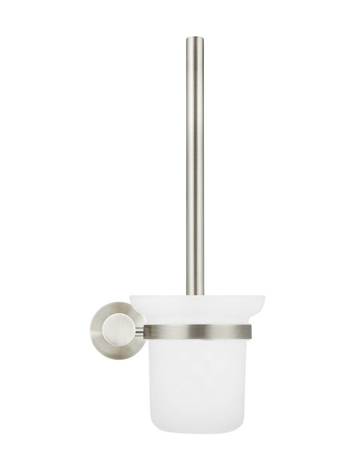 Meir Round Toilet Brush And Holder Brushed Nickel - Burdens Plumbing