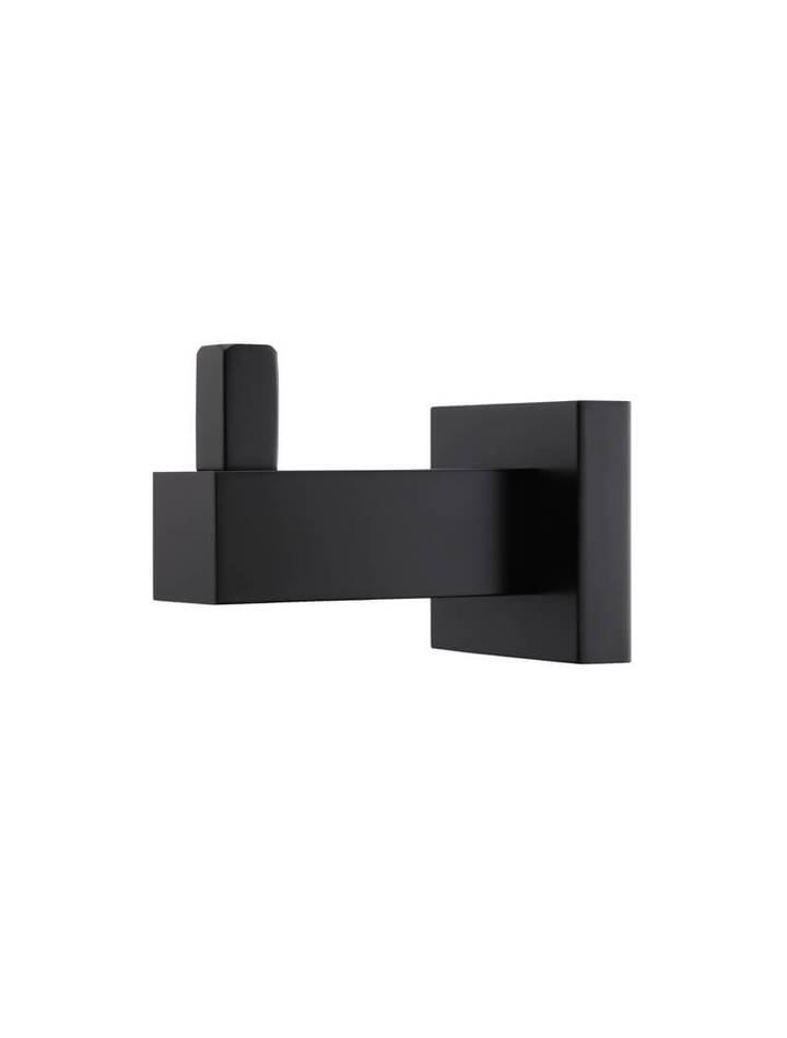 Meir Square Matte Black Robe Hook - Burdens Plumbing