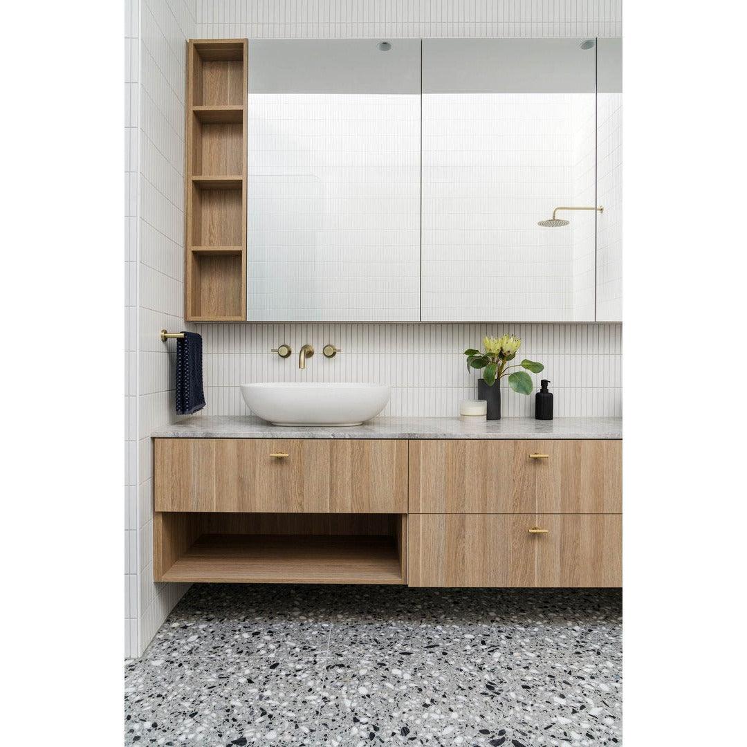 Meir Tiger Bronze Round Curved Wall Spout 200mm - Burdens Plumbing