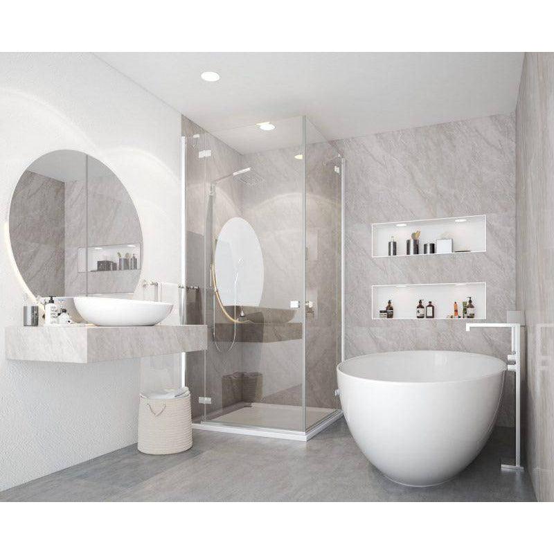 Mr. Wet Wall Grey Marble Gloss Wall Panel 2400X1000X10mm - Burdens Plumbing