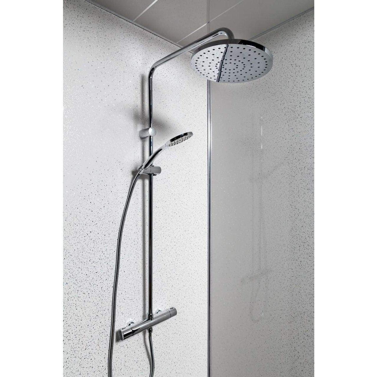 Mr. Wet Wall White Sparkle Gloss Wall Panel 2400X1000X10mm - Burdens Plumbing