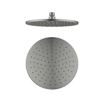 Nero 250mm Round Shower Head - Gun Metal Grey - Burdens Plumbing