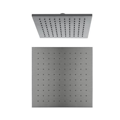 Nero 250mm Square Shower Head - Gun Metal Gey - Burdens Plumbing