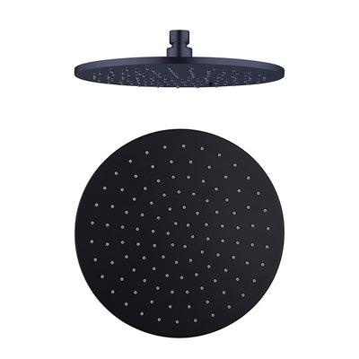 Nero 300mm Round Shower Head Matt Black - Burdens Plumbing