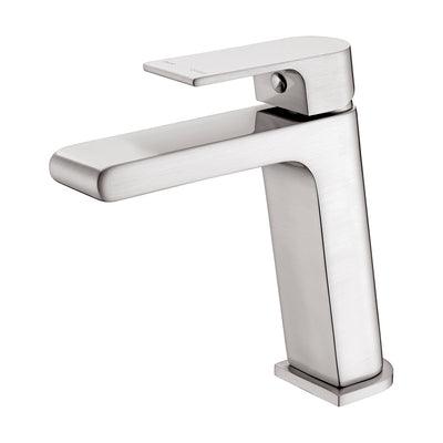 Nero Bianca Basin Mixer - Brushed Nickel - Burdens Plumbing