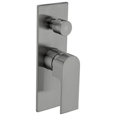 Nero Bianca Shower Mixer With Divertor - Gun Metal Grey - Burdens Plumbing