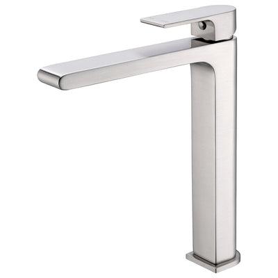 Nero Bianca Tall Basin Mixer - Brushed Nickel - Burdens Plumbing