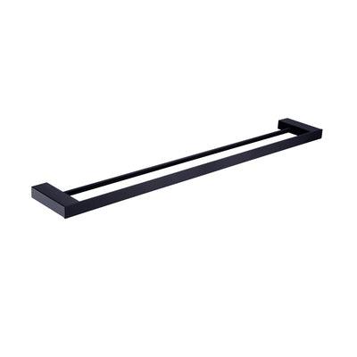Nero Celia 800mm Double Towel Rail - Matt Black - Burdens Plumbing