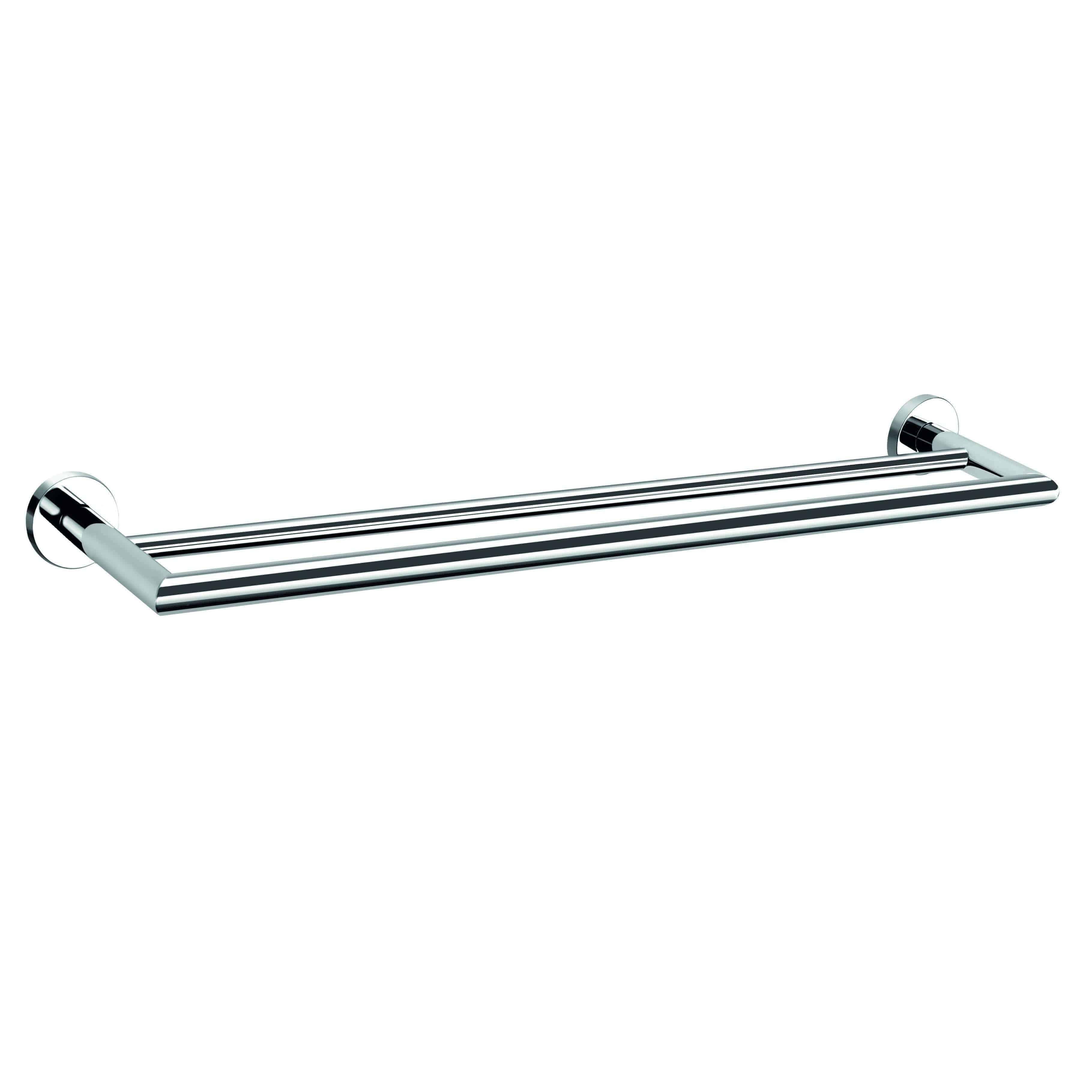 Nero Dolce 700mm Double Towel Rail - Chrome - Burdens Plumbing