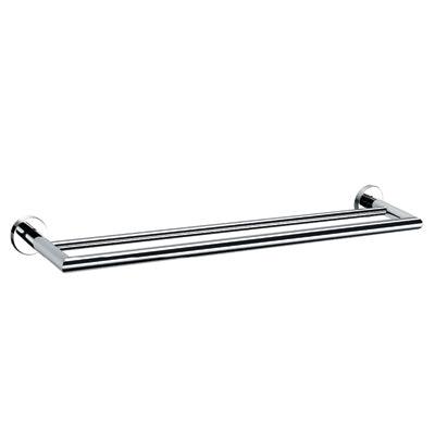 Nero Dolce 900mm Double Towel Rail - Chrome - Burdens Plumbing