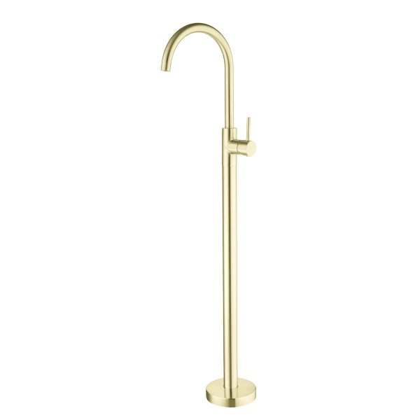 Nero Dolce Floormount Bath Mixer Brushed Gold - Burdens Plumbing