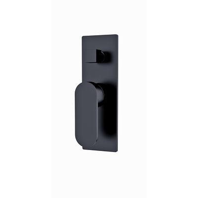 Nero Ecco Shower Mixer With Divertor - Matt Black - Burdens Plumbing