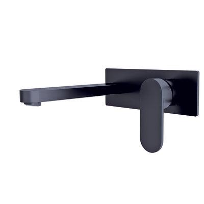 Nero Ecco Wall Basin Mixer - Matt Black - Burdens Plumbing