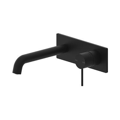 Nero Mecca Wall Basin Mixer 185mm Spout Matt Black - Burdens Plumbing