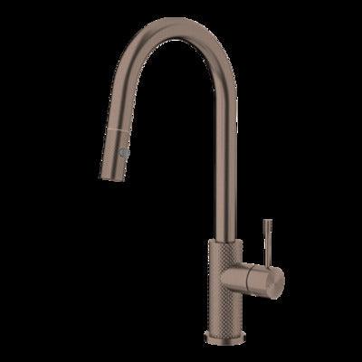 Nero Opal Pull Out Sink Mixer With Vegie Spray Brushed Bronze - Burdens Plumbing