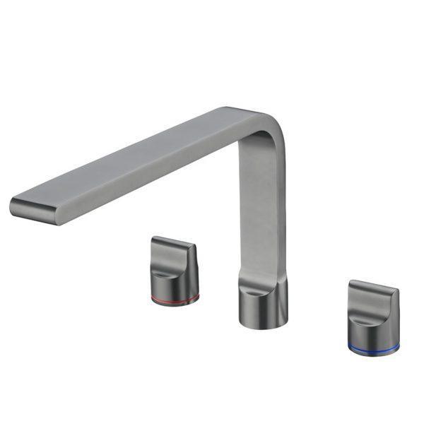 Nero Pearl Kitchen Set With Swivel Spout - Gun Metal Grey - Burdens Plumbing
