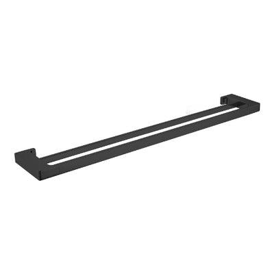 Nero Pearl/Vitra Double Towel Rail 800mm - Matt Black - Burdens Plumbing