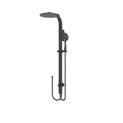 Nero Rain Round Shower Set Double Hose - Matt Black - Burdens Plumbing