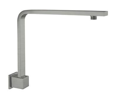 Nero Square Swivel Shower Arm - Gun Metal Grey - Burdens Plumbing