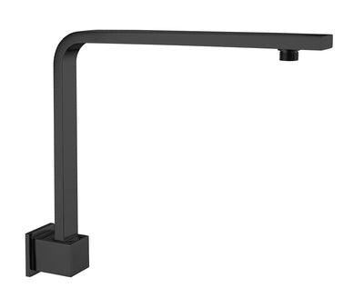 Nero Square Swivel Shower Arm - Matt Black - Burdens Plumbing