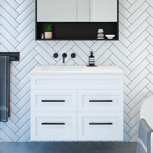 Newport 600 Wall Hung 500Deep Stone And Rifco Basin (Rifco P#:Nw6S) - Burdens Plumbing