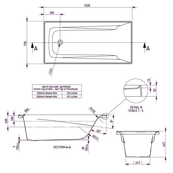 Novara 1665 Bath - White(Decina P#:Nt1665W) - Burdens Plumbing