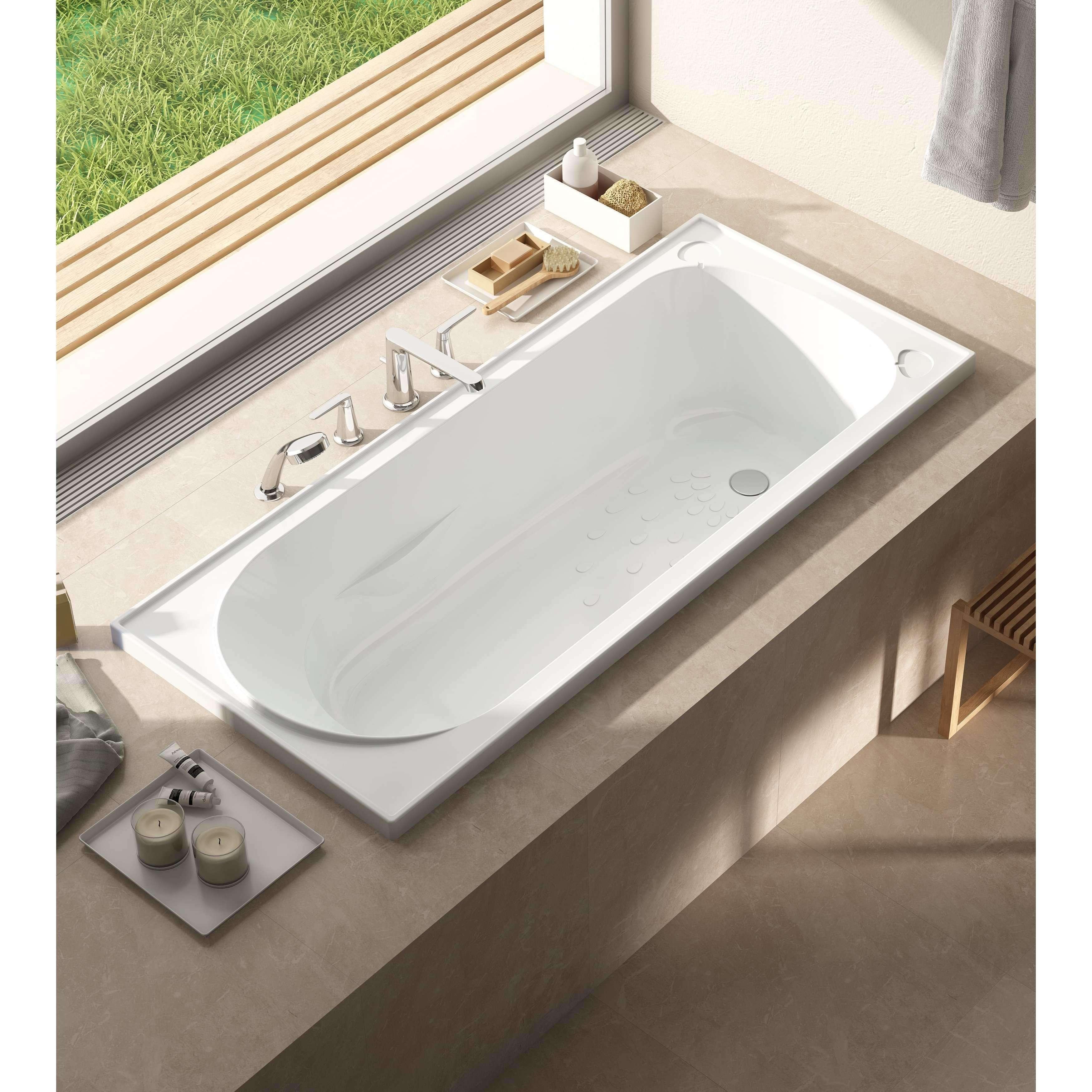 Oceano Civic Inset Bath 1800 X 820 X 490 White - Burdens Plumbing