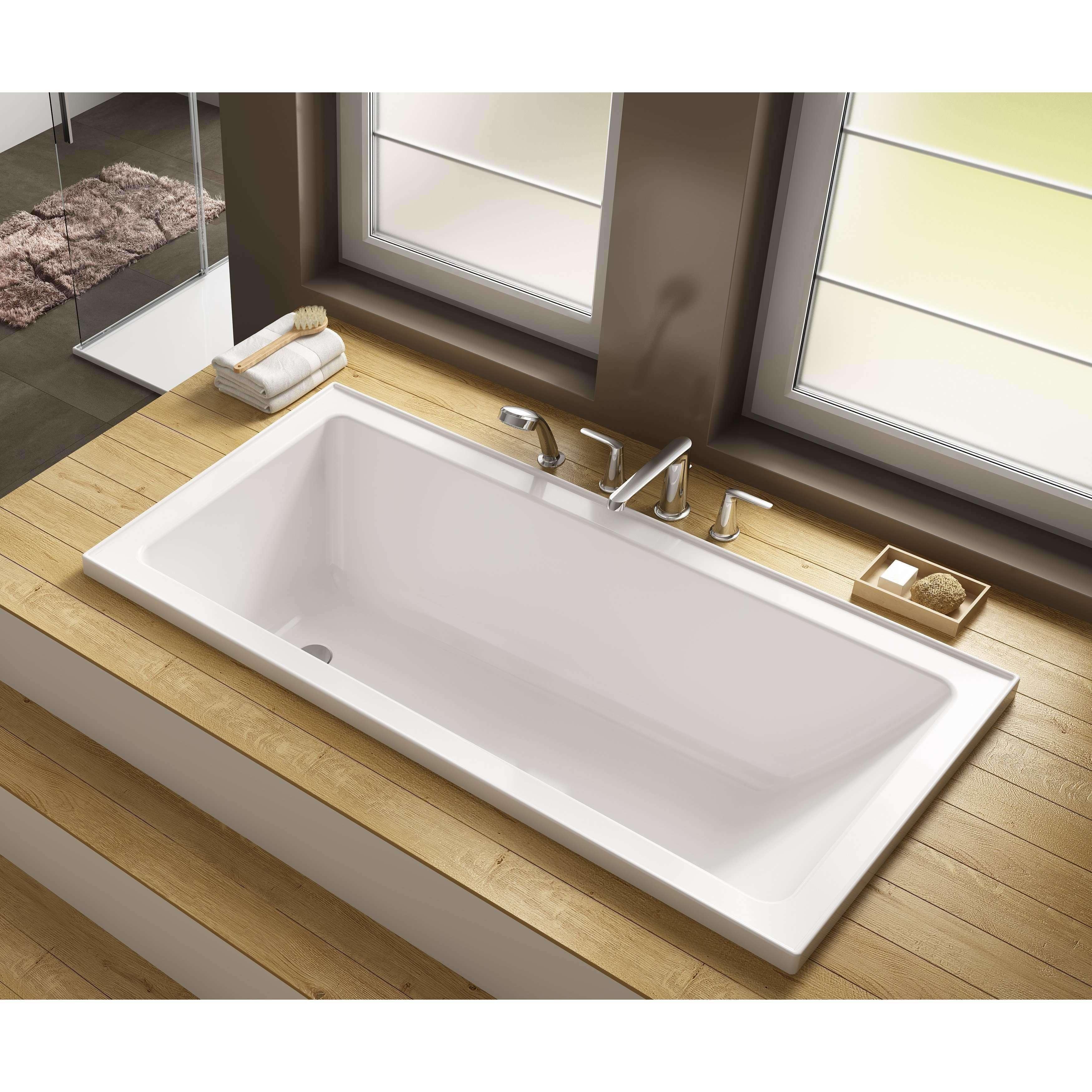 Oceano Louve Inset Bath 1525 X 745 X 435 White - Burdens Plumbing