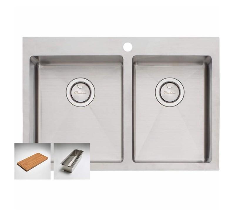 Oliveri Apollo 1 & 3/4 R/H Bowl Sink 1Th - Burdens Plumbing