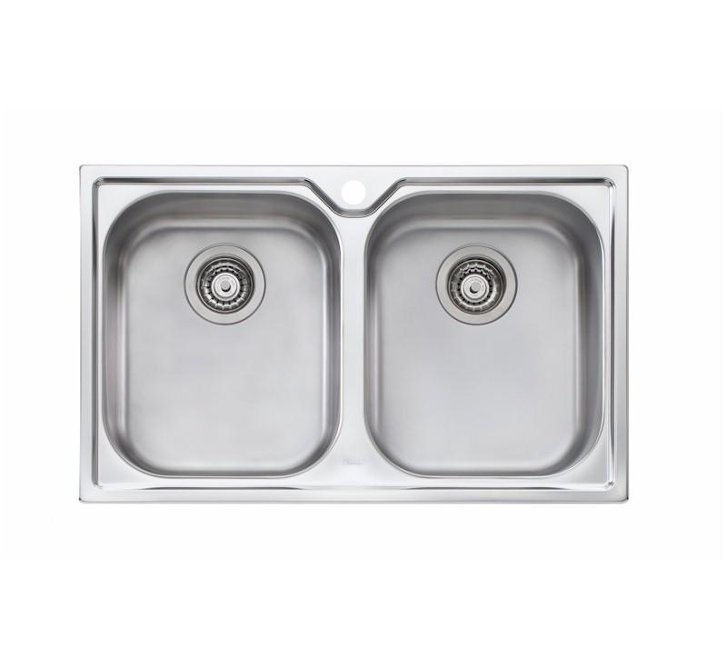Oliveri Diaz Double Bowl Topmount Sink 1Th - Burdens Plumbing