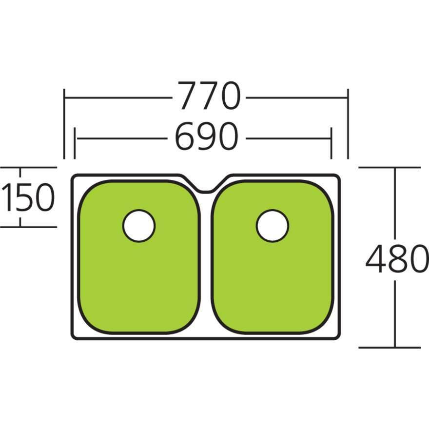 Oliveri Diaz Double Bowl Undermount Sink - Burdens Plumbing