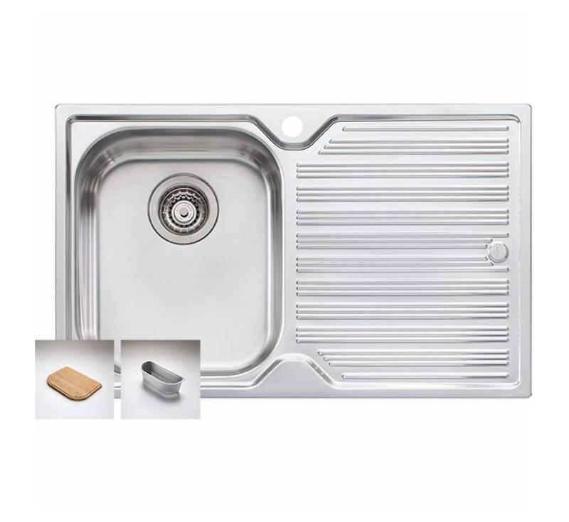 Oliveri Diaz Single Bowl Topmount Sink With R/H Drainer 1Th - Burdens Plumbing