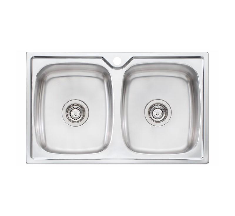 Oliveri Endeavour Double Bowl Topmount Sink 1Th - Burdens Plumbing