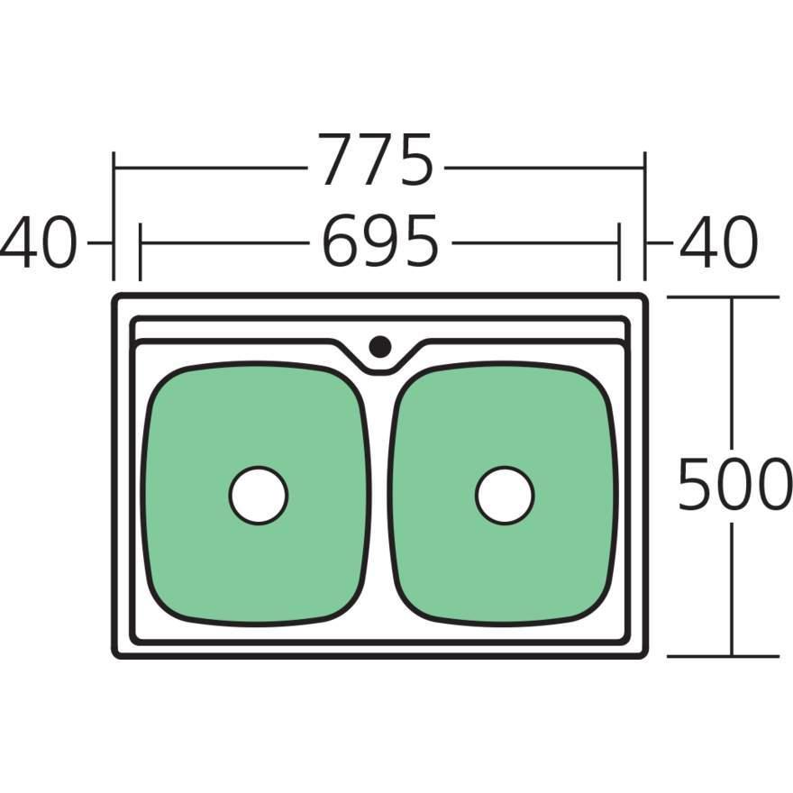 Oliveri Endeavour Double Bowl Universal Sink 1Th - Burdens Plumbing