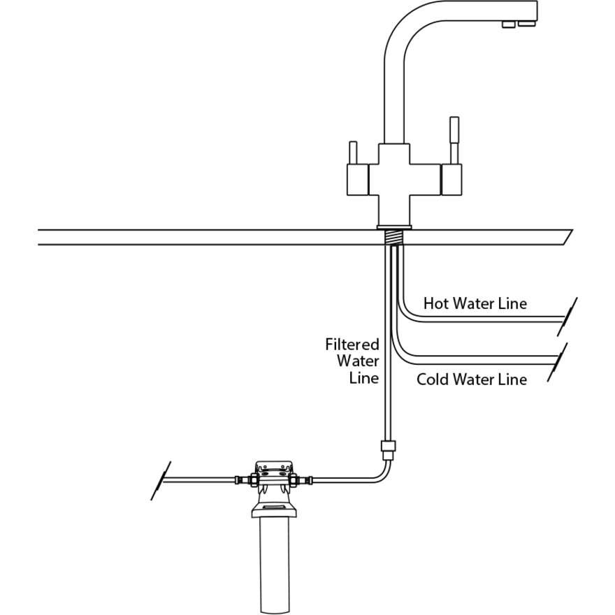Oliveri Filter System For 3 Way Filter Or Satellite Taps - Burdens Plumbing